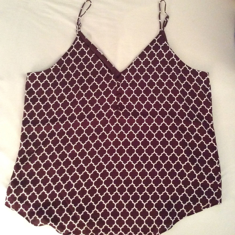 NWOT EXPRESS maroon Downtown button down top - Picture 4 of 7